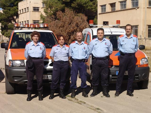Membres de l'Associació de Voluntaris de Protecció Civil 