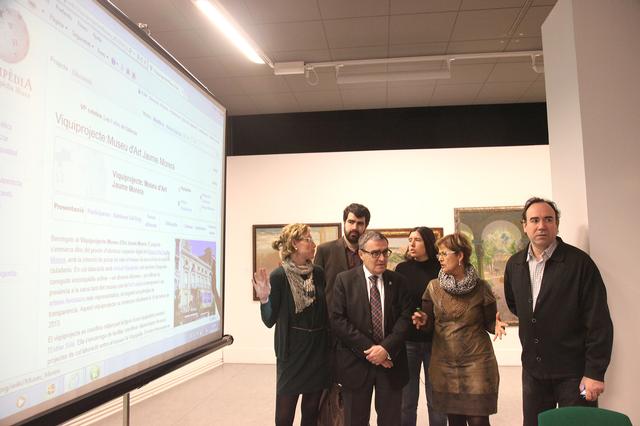 L'alcalde Àngel Ros, ha presidit la presentació del viquiprojecte del Museu Morera. 