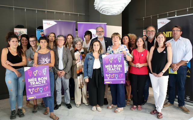 Presentació de la campanya "Més bon tracte" de sensibilització amb temes de gènere en espais d'oci de la ciutat de Lleida, vinculada al programa Nits Q Lleida