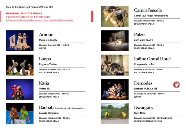 LaTemporada Lleida programa fins al maig 9 espectacles familiars i per a tots els públics